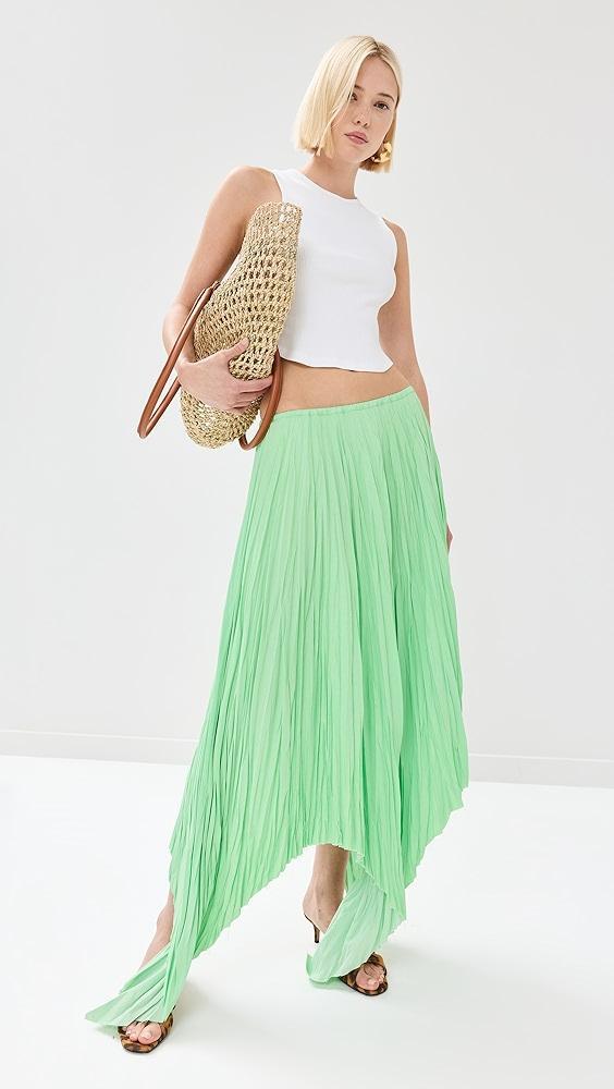 Marques Almeida Plisse Assymetric Hem Skirt | Shopbop Product Image