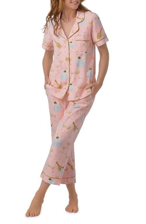 BedHead Pajamas Print Stretch Organic Cotton Jersey Crop Pajamas Product Image