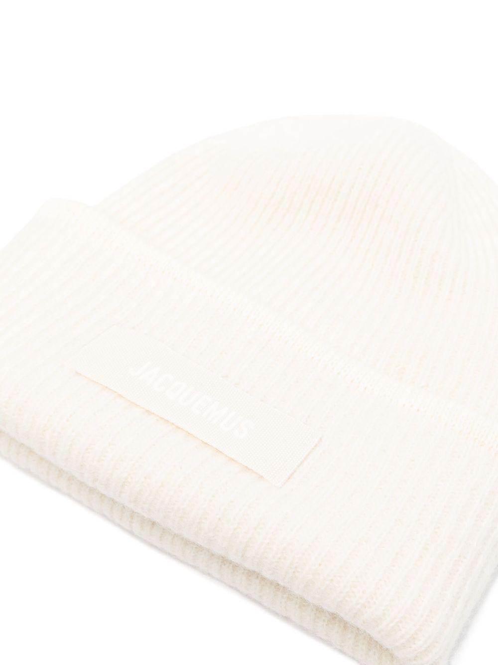 JACQUEMUS Le Bonnet Gros Grain Beanie In Neutrals Product Image