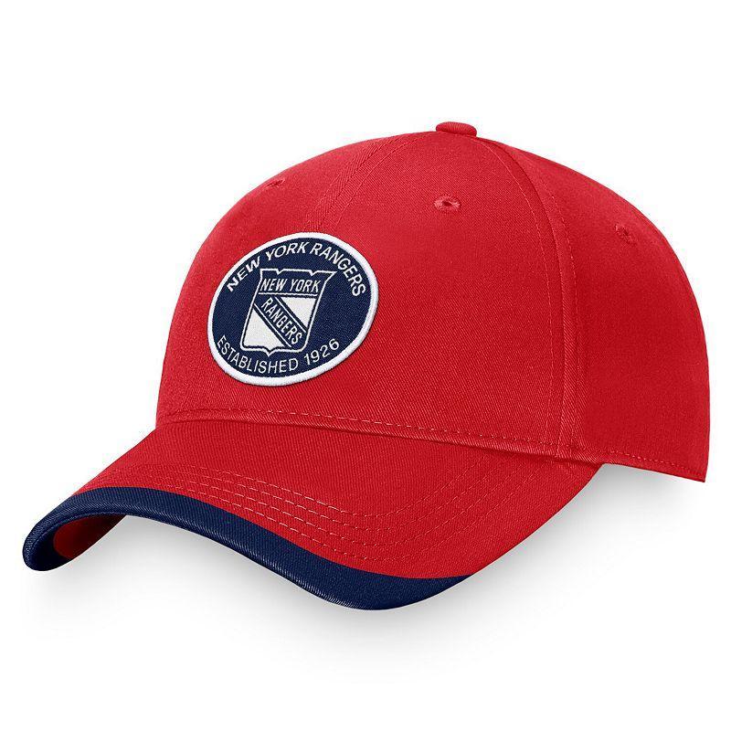 Mens Fanatics Branded Red New York Rangers Fundamental Adjustable Hat Product Image