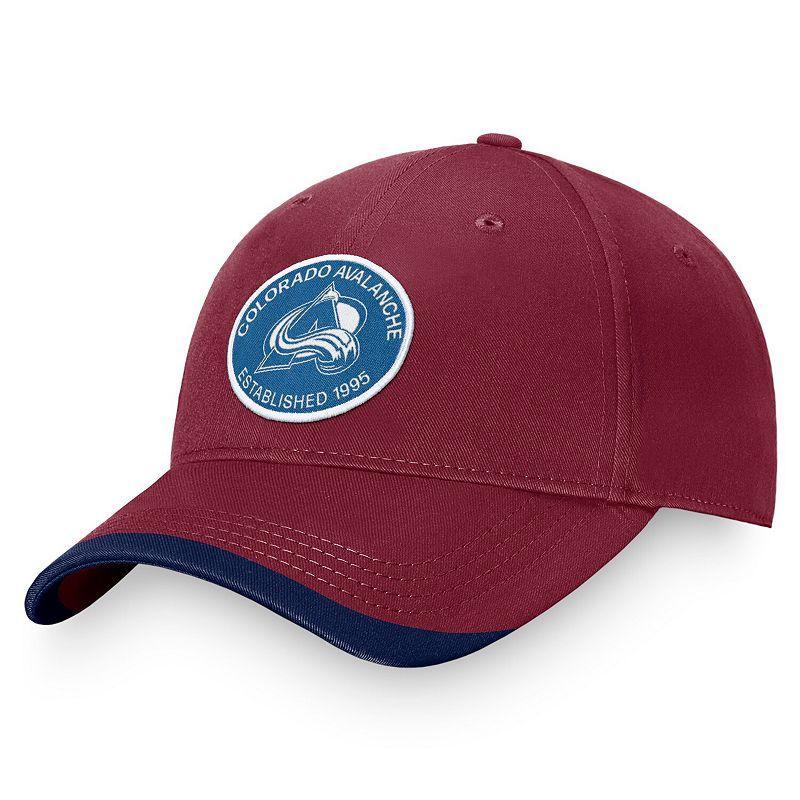 Mens Fanatics Branded Burgundy Colorado Avalanche Fundamental Adjustable Hat Product Image