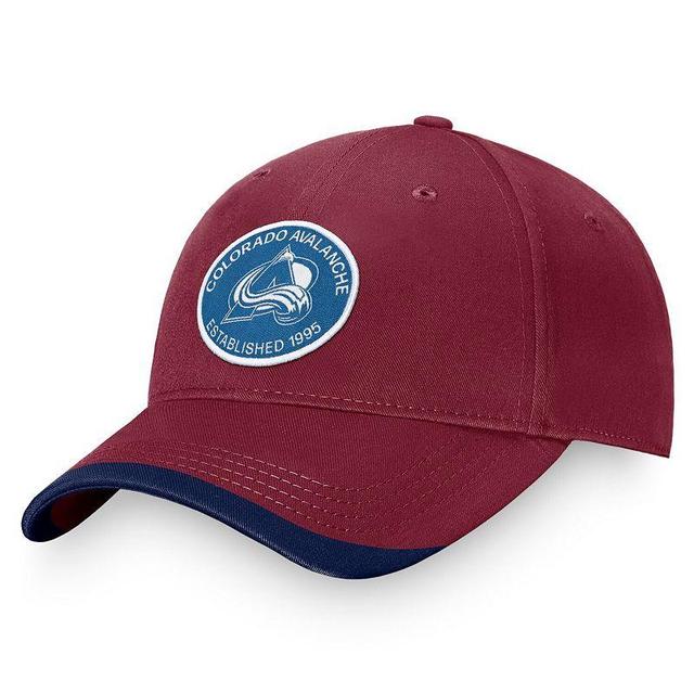 Mens Fanatics Branded Burgundy Colorado Avalanche Fundamental Adjustable Hat Product Image