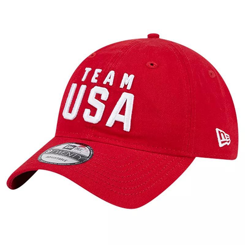 Mens New Era Red Team USA Chant 9TWENTY Adjustable Hat Product Image