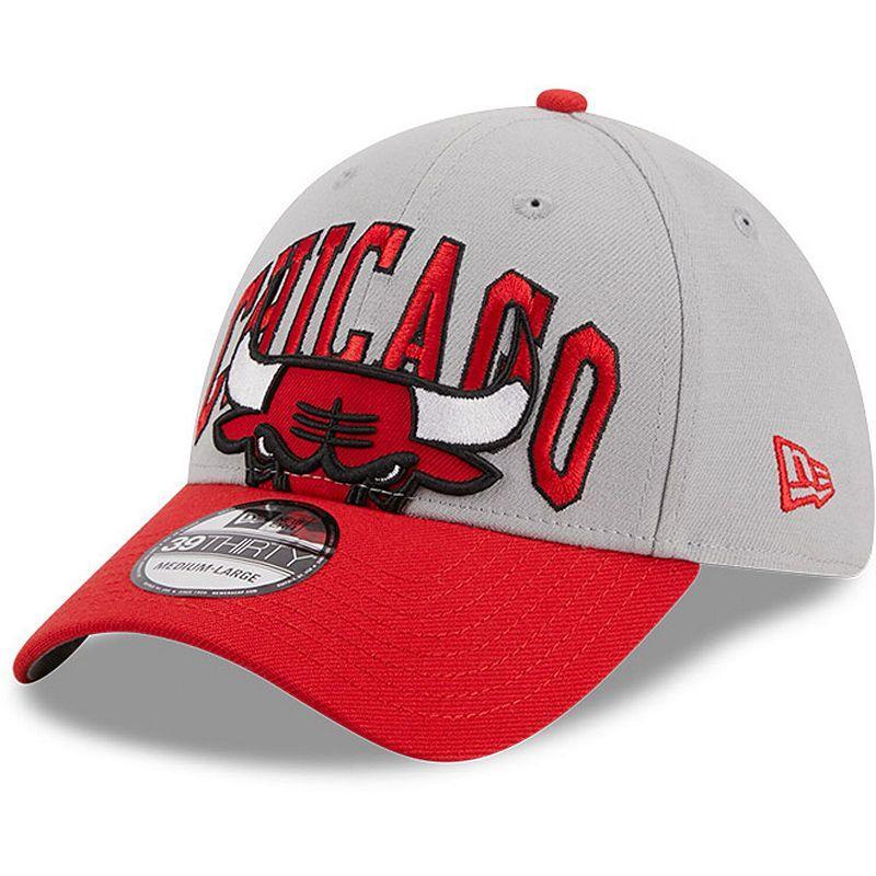 Mens New Era Gray/Red Chicago Bulls Tip-Off Two-Tone 39THIRTY Flex Hat Product Image