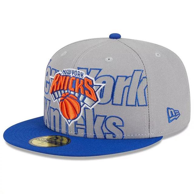 Mens New Era Gray/Blue New York Knicks 2023 NBA Draft Two-Tone 59FIFTY Fitted Hat Product Image