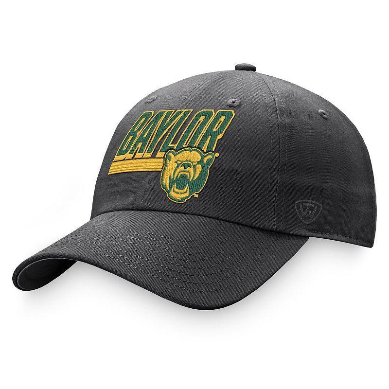 Mens Top of the World Charcoal Baylor Bears Slice Adjustable Hat Product Image