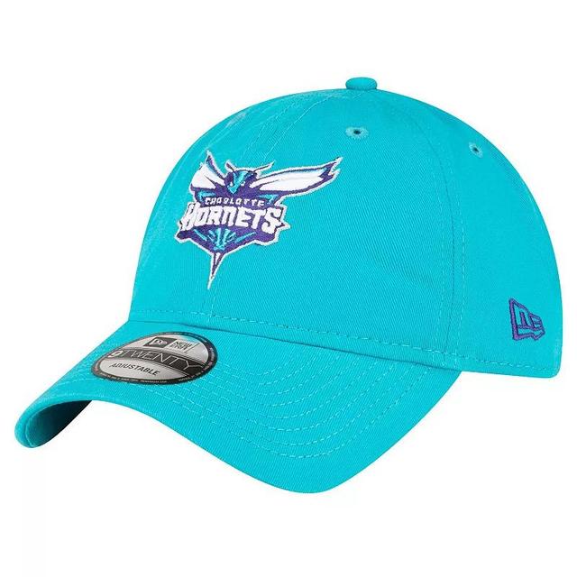 Mens New Era Teal Charlotte Hornets Team 2.0 9TWENTY Adjustable Hat Product Image