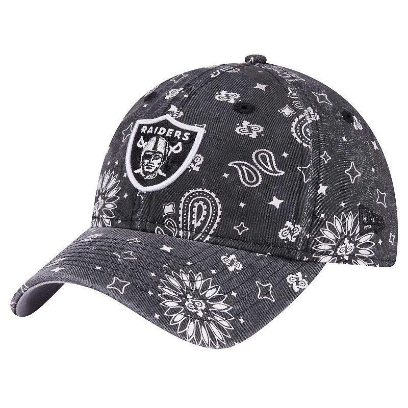 Womens New Era Black Las Vegas Raiders Paisley 9TWENTY Adjustable Hat Product Image