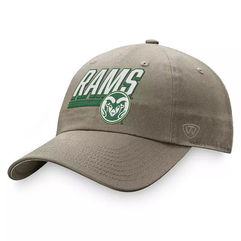 Mens Top of the World Khaki Colorado State Rams Slice Adjustable Hat Product Image