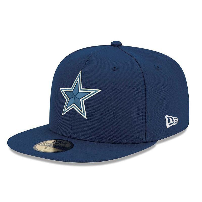 Mens New Era Dallas Cowboys Logo 59FIFTY Fitted Hat Blue Product Image