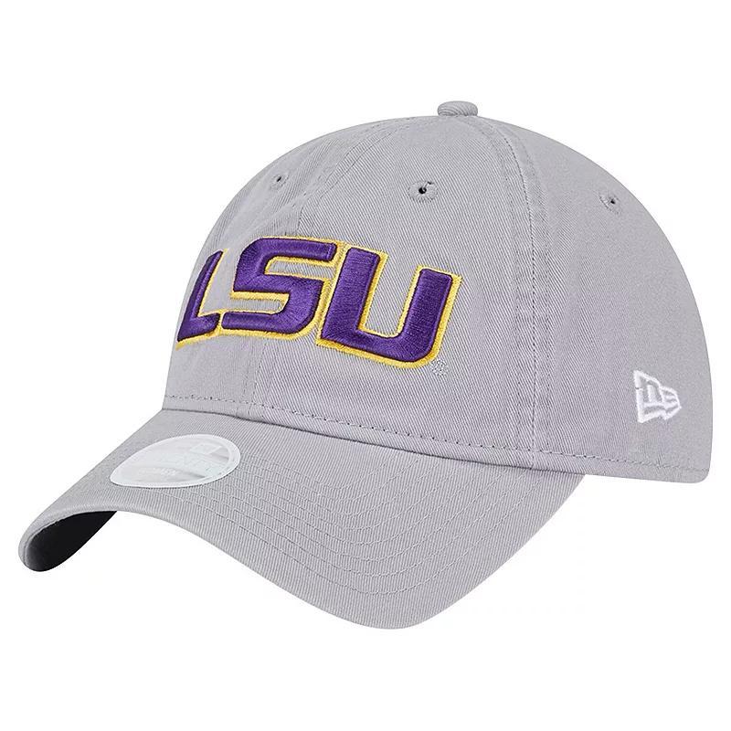 Womens New Era Gray LSU Tigers Logo 9TWENTY Adjustable Hat Product Image