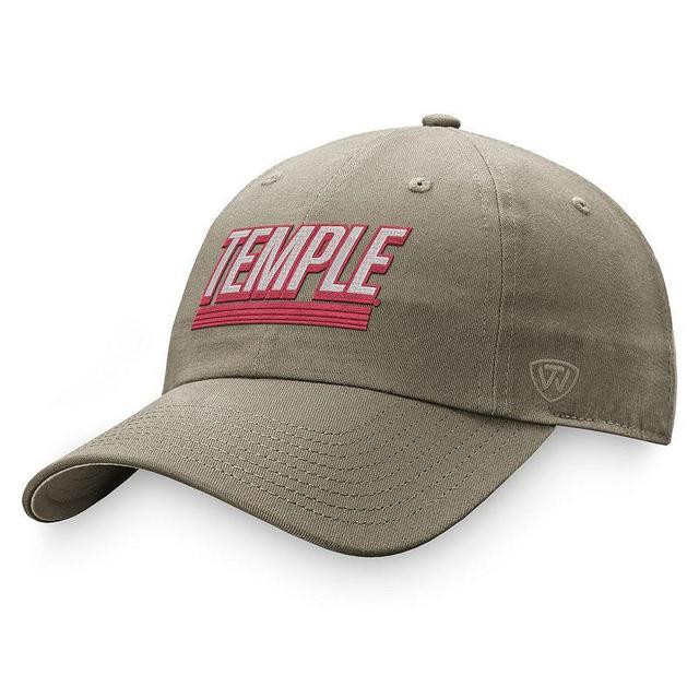 Mens Top of the World Khaki Temple Owls Slice Adjustable Hat Product Image