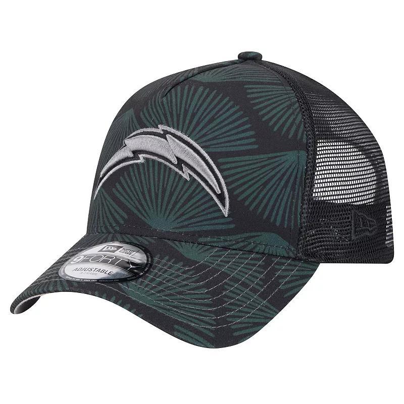 Mens New Era Los Angeles Chargers Agave Trucker 9FORTY Adjustable Hat Product Image