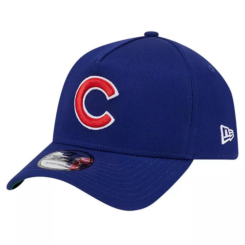 Mens New Era Royal Chicago Cubs Team Color A-Frame 9FORTY Adjustable Hat Product Image