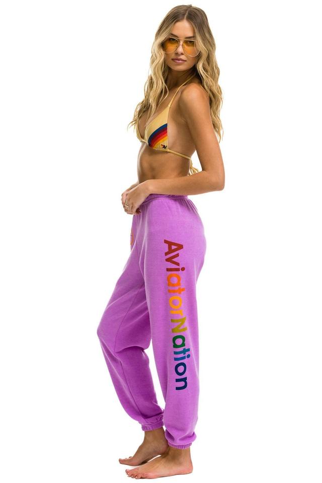 AVIATOR NATION VAIL SWEATPANTS - NEON PURPLE Female Product Image