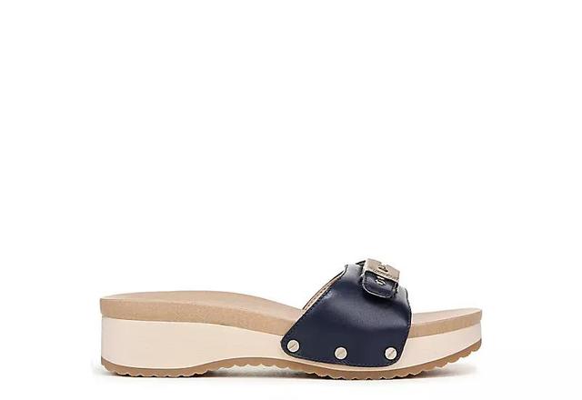 Dr. Scholl's Original Too Slide Sandal (Navy Leather) Women's Sandals Product Image