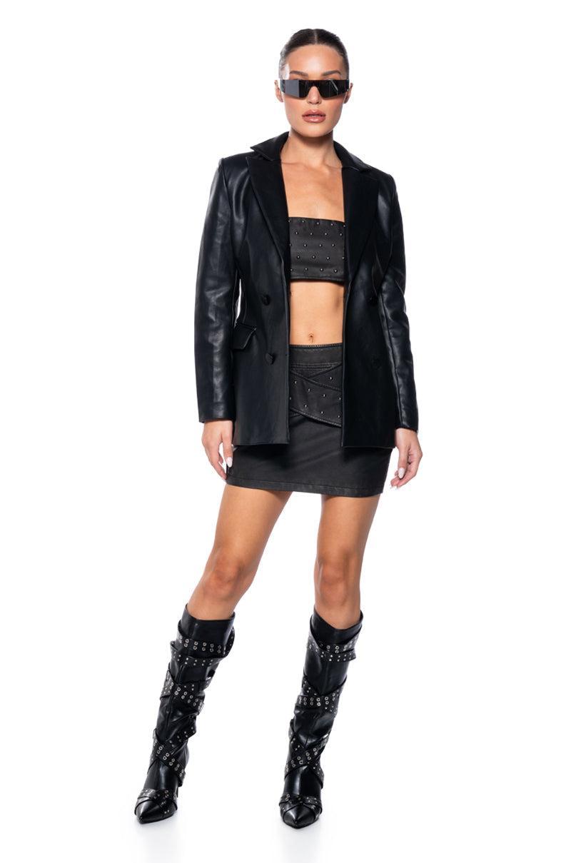 CLASSIC FIT PU BLAZER Product Image