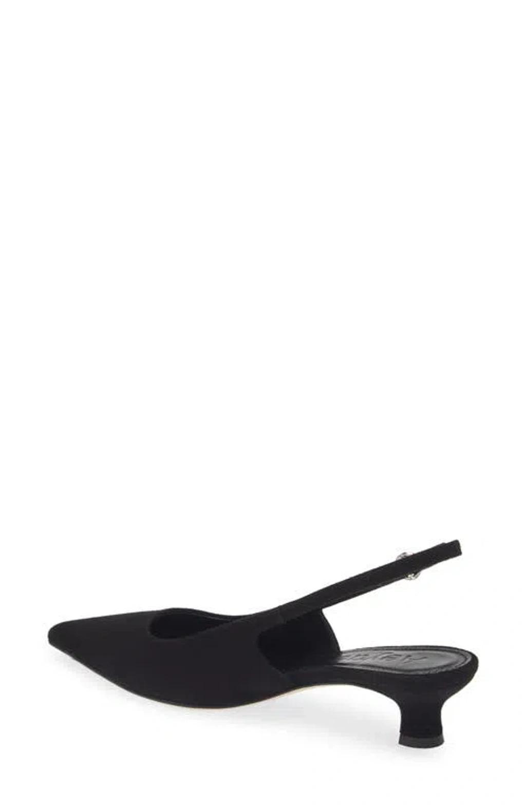 Catrina Suede Slingback Pumps In Black Product Image