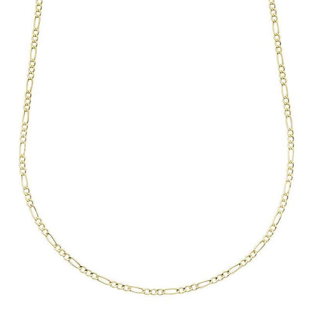 Theia Sky 14k Gold 2 mm Figaro Chain Necklace, Womens Product Image