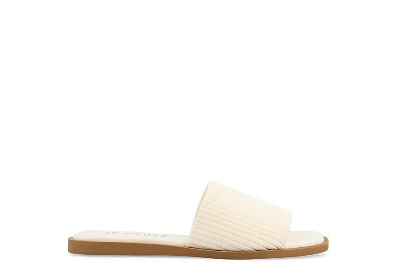 Journee Collection Womens Prisilla Single Band Slide Flat Sandals Product Image