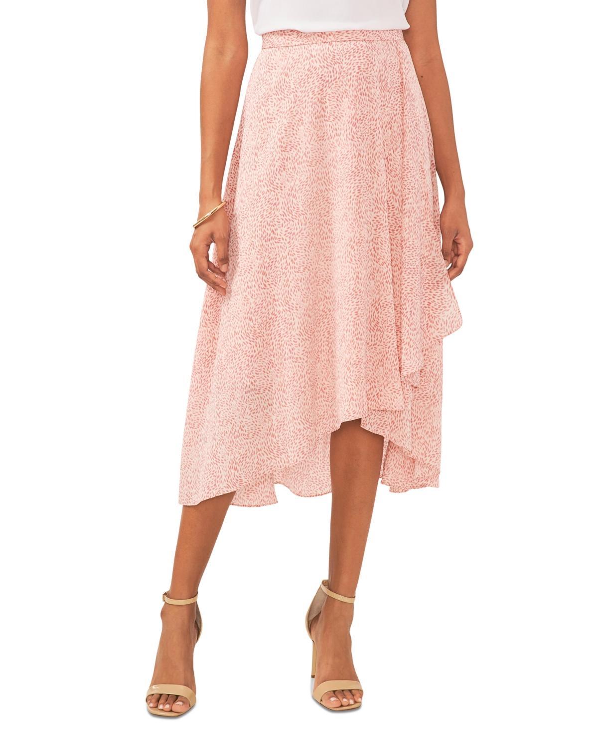 Vince Camuto Womens High Low Crossover Hem Midi Skirt Product Image