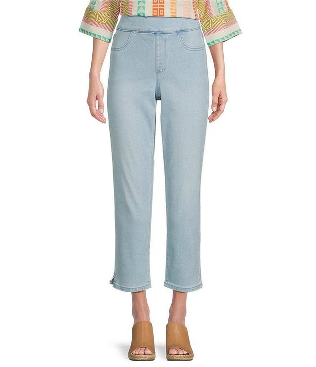 NYDJ Dakota Mid Rise Straight Leg Crop Pull-On Jeans Product Image