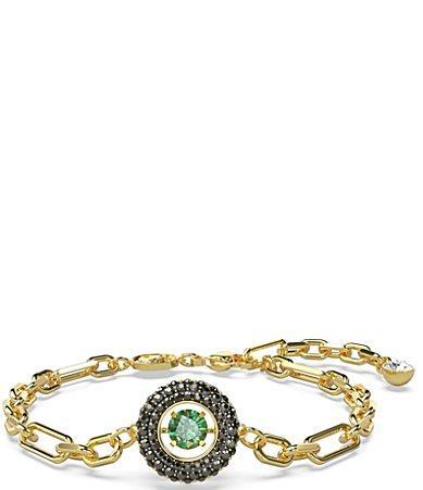 Womens Sparkling Dance Goldtone & Crystal Bracelet Product Image