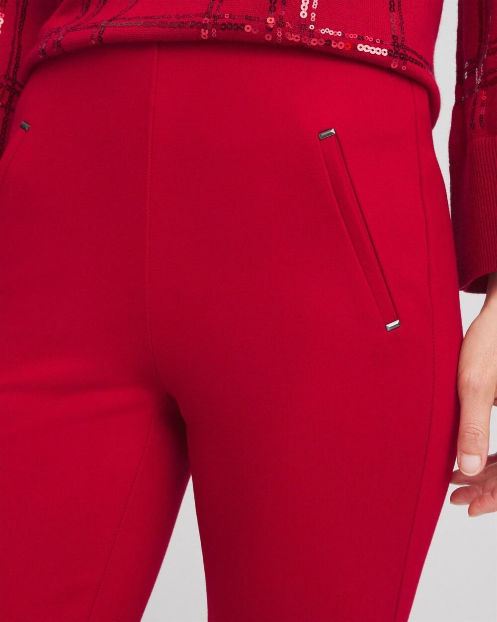 Women's Juliet Ponte Trim Detail Ankle Pants Product Image