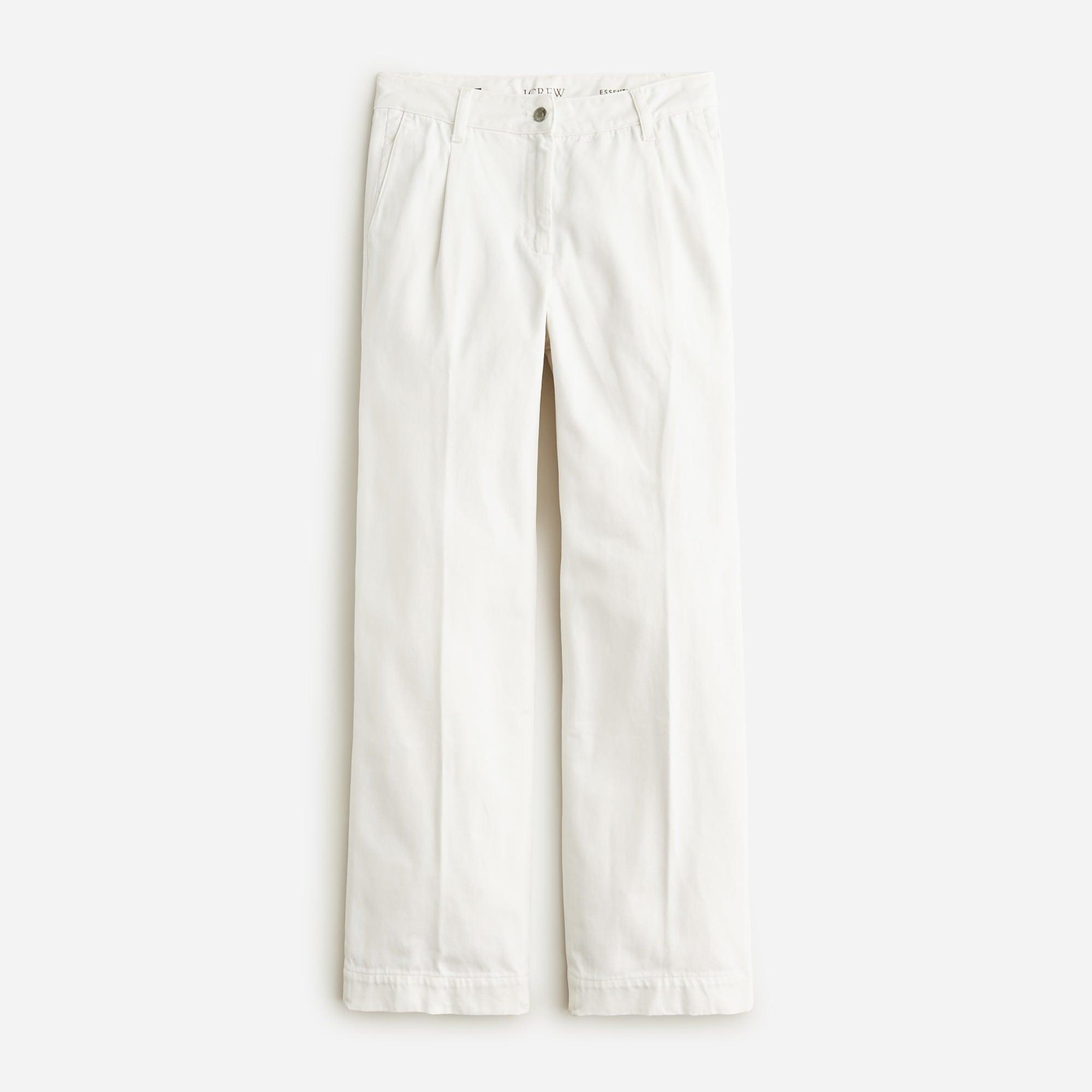 Wide-leg essential jean in white Product Image