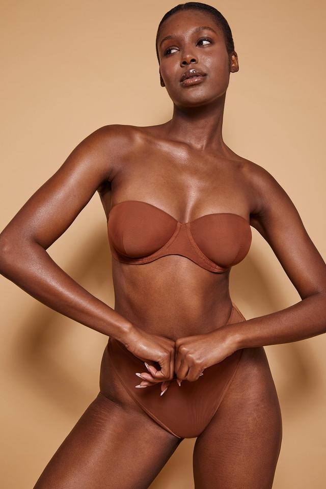 Soft Mesh High Waisted Knicker in Chestnut Product Image