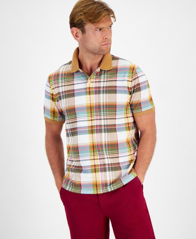 Club Room Mens Harvest Plaid Pique Polo Shirt, Created for Macys Product Image