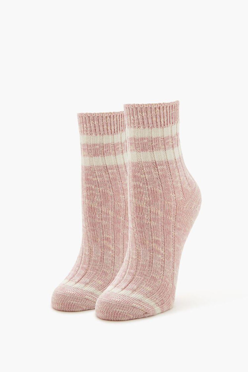 Varsity-Striped Crew Socks | Forever 21 Product Image