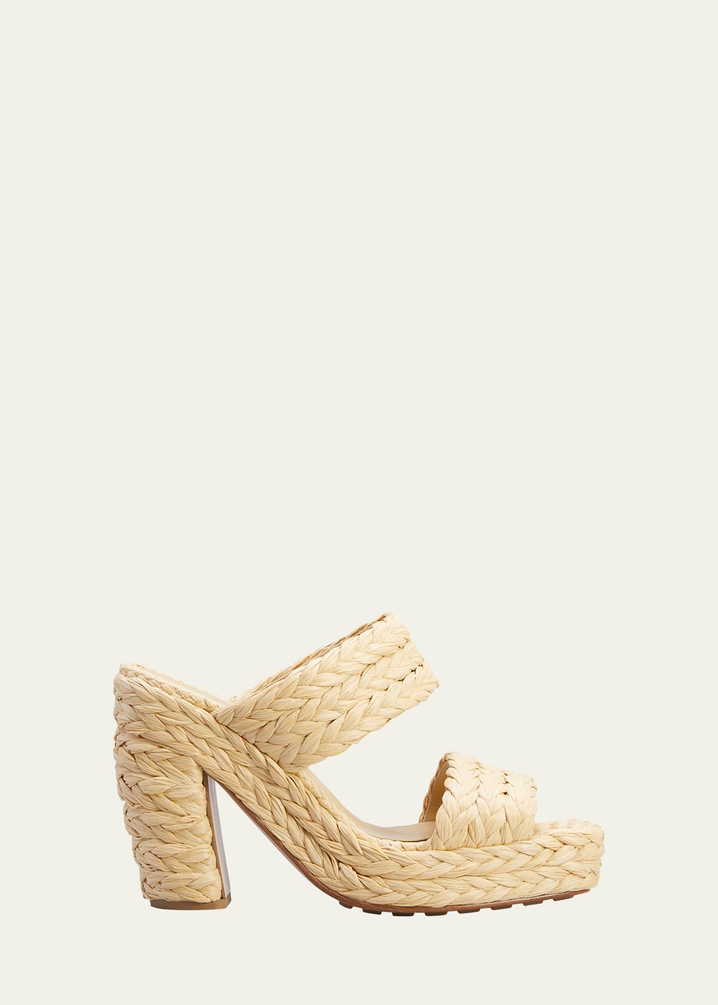 Womens Woven Straw 120 Platform Sandals Product Image