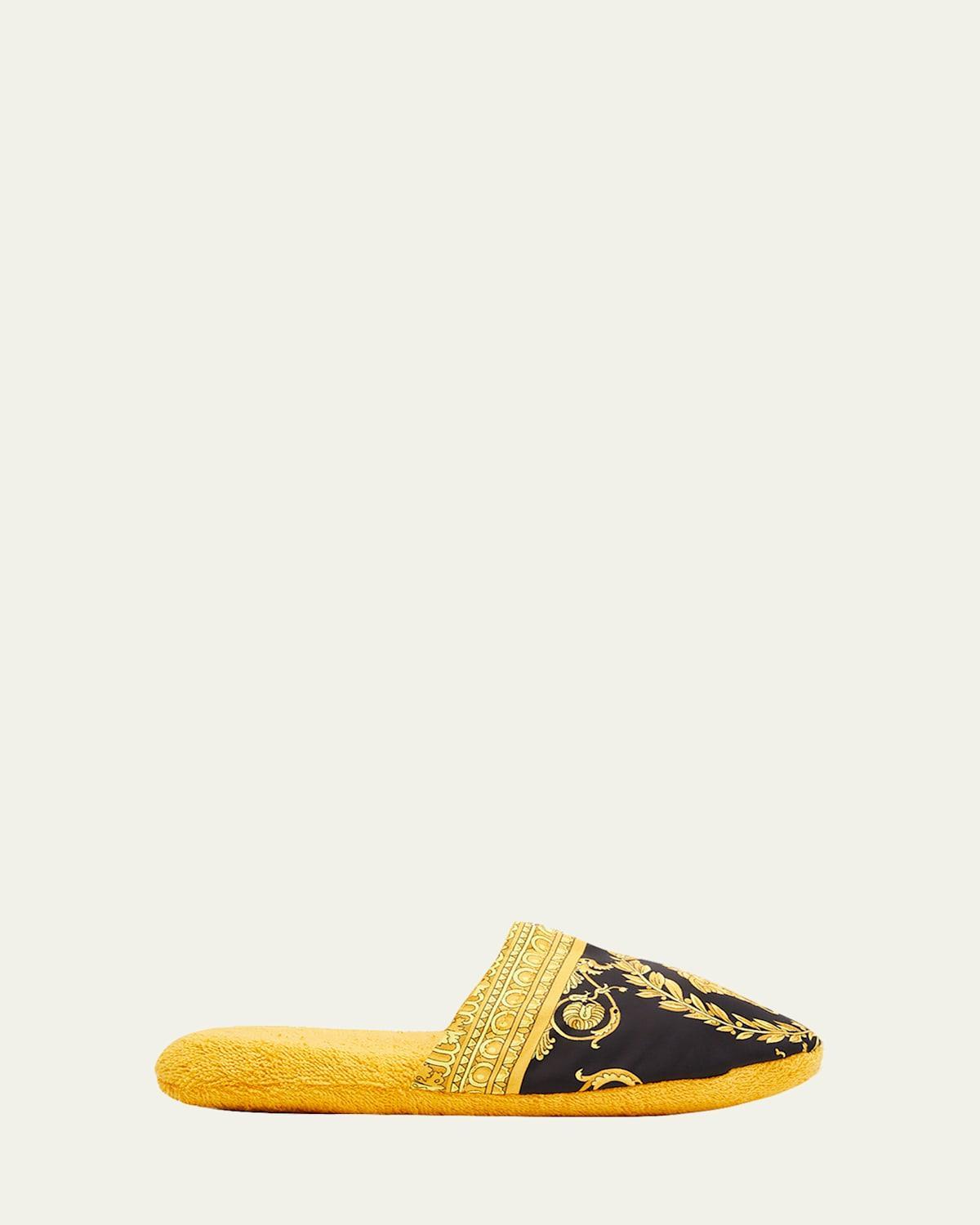 Mens Barocco-Print Mule Slippers Product Image