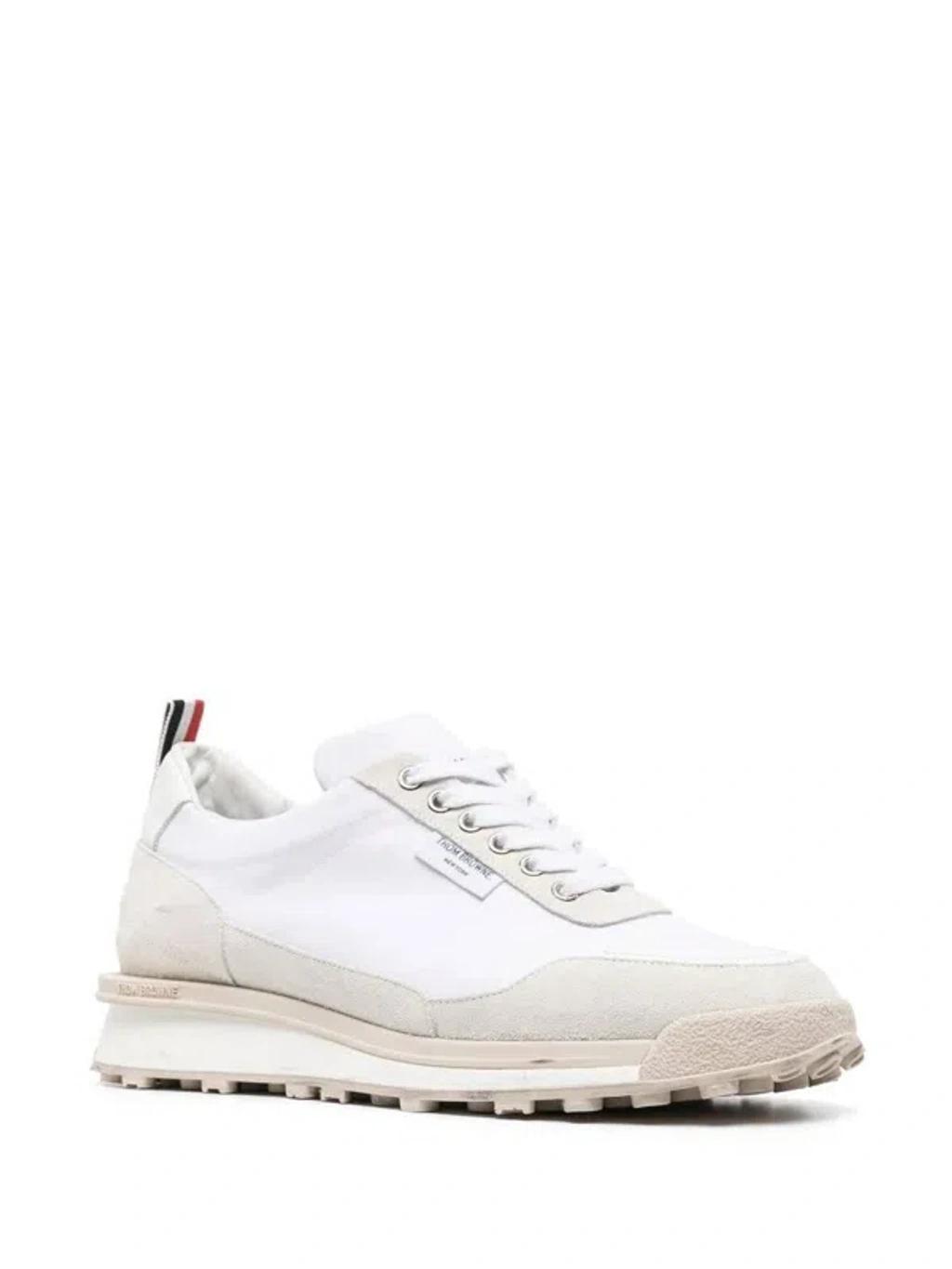 THOM BROWNE Alumni Low-top Sneakers In White Product Image