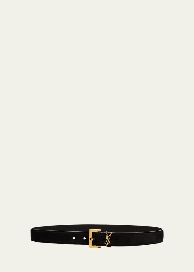 Saint Laurent YSL Logo Suede Belt Product Image