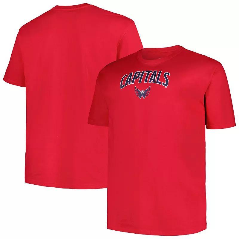 Mens Profile Washington Capitals Big & Tall Arch Over Logo T-Shirt Product Image