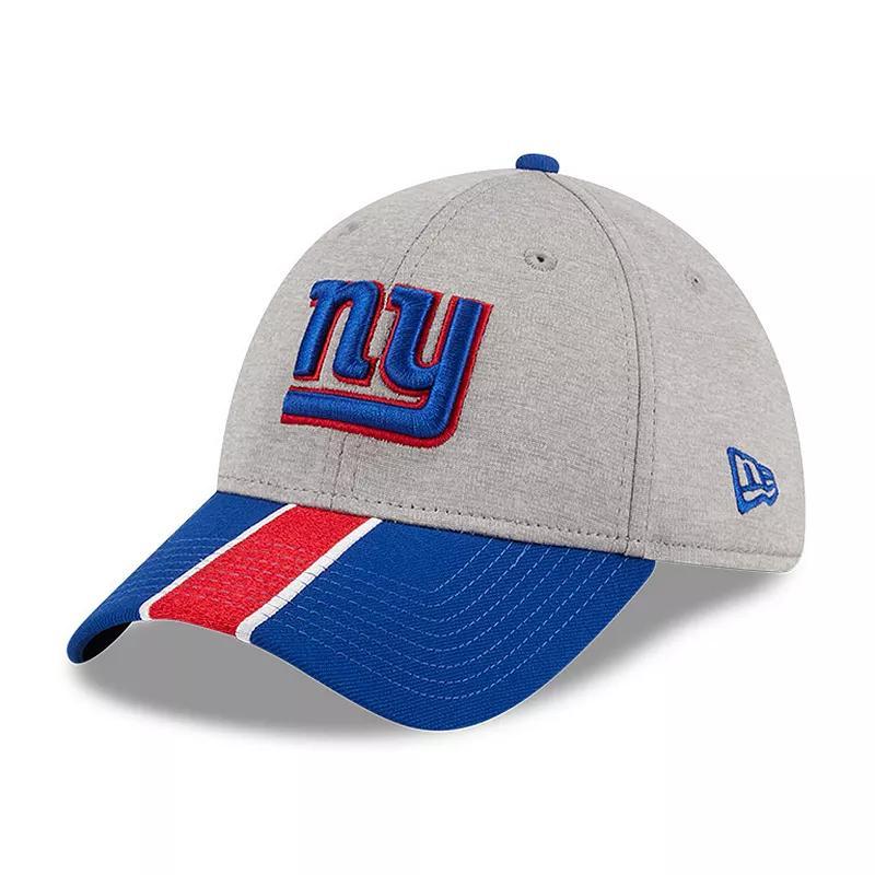 Mens New Era Heather Gray/Royal New York Giants Striped 39THIRTY Flex Hat Product Image