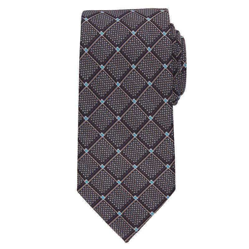 Mens Bespoke Patterned Tie, Brown Windsor Product Image