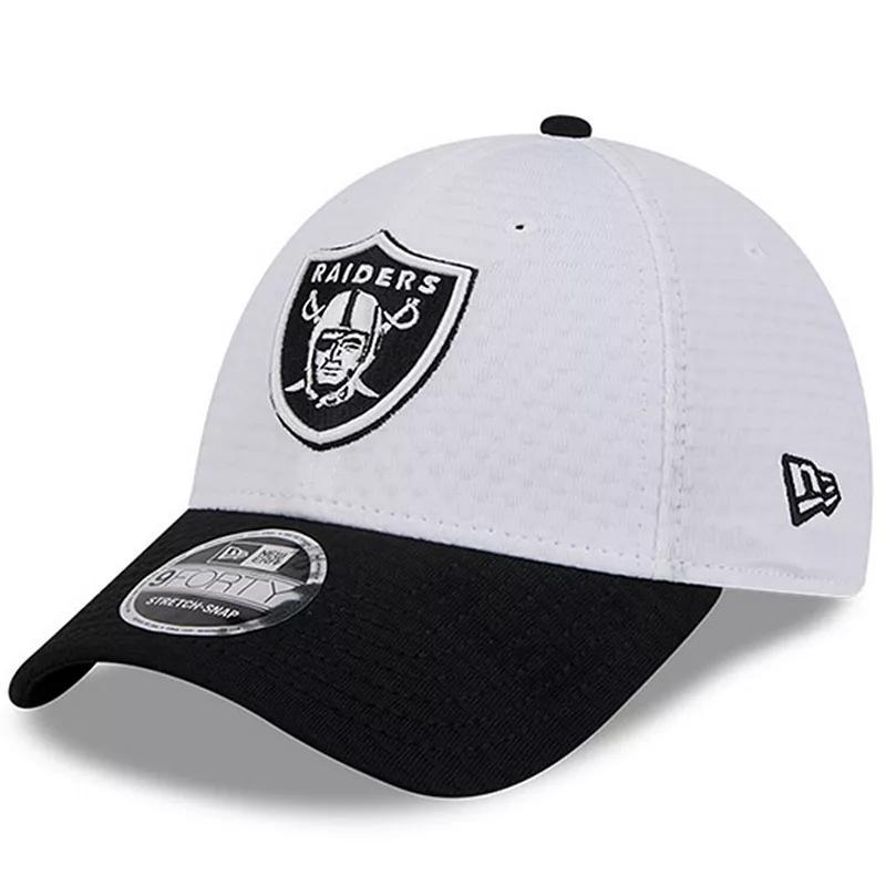 New Era Mens White Las Vegas Raiders 2024 Nfl Training Camp 9FORTY Adjustable Hat - White Product Image