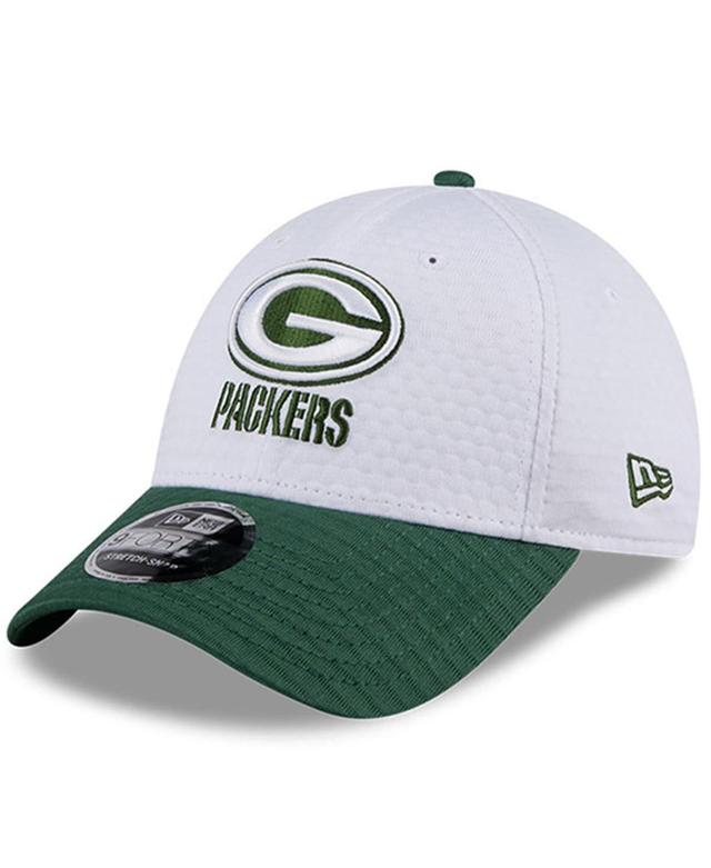 New Era Mens White Green Bay Packers 2024 Nfl Training Camp 9FORTY Adjustable Hat - White, Green Product Image