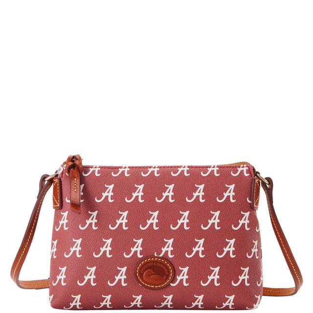 Dooney & Bourke Womens Collegiate University of Alabama Coated Cotton Crossbody Pouchette Bag in Red Product Image