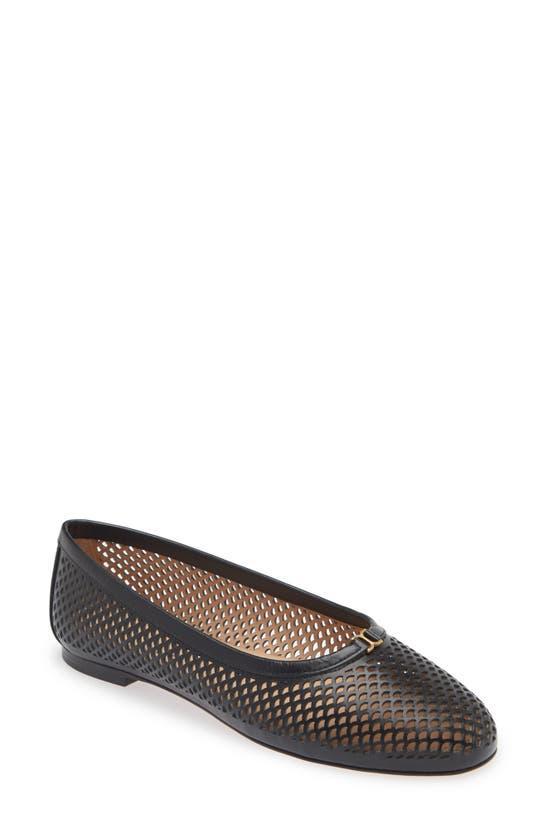 Marcie Leather Ballerina Flats In Black Product Image