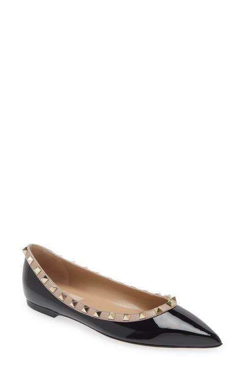 Valentino Garavani Rockstud Pointed Toe Ballerina Flat Product Image