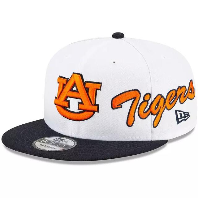 Mens New Era /Navy Auburn Tigers Two-Tone Side Script 9FIFTY Snapback Hat Product Image