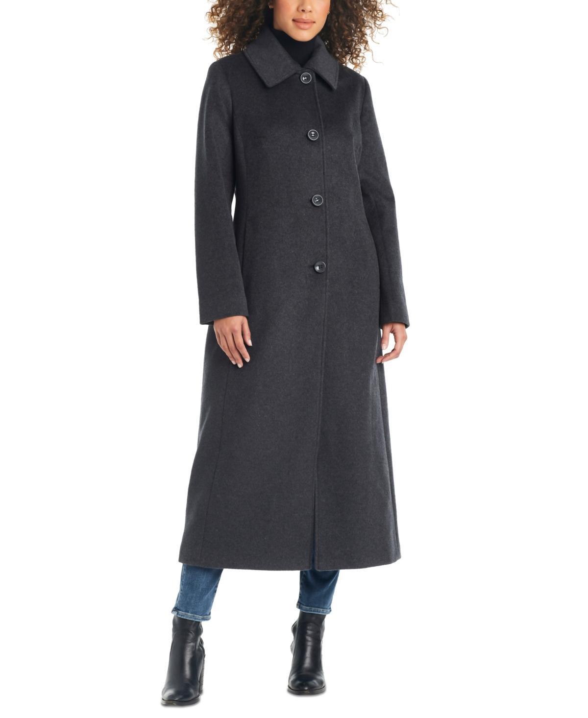 Jones New York Womens Single-Breasted Maxi Coat Product Image