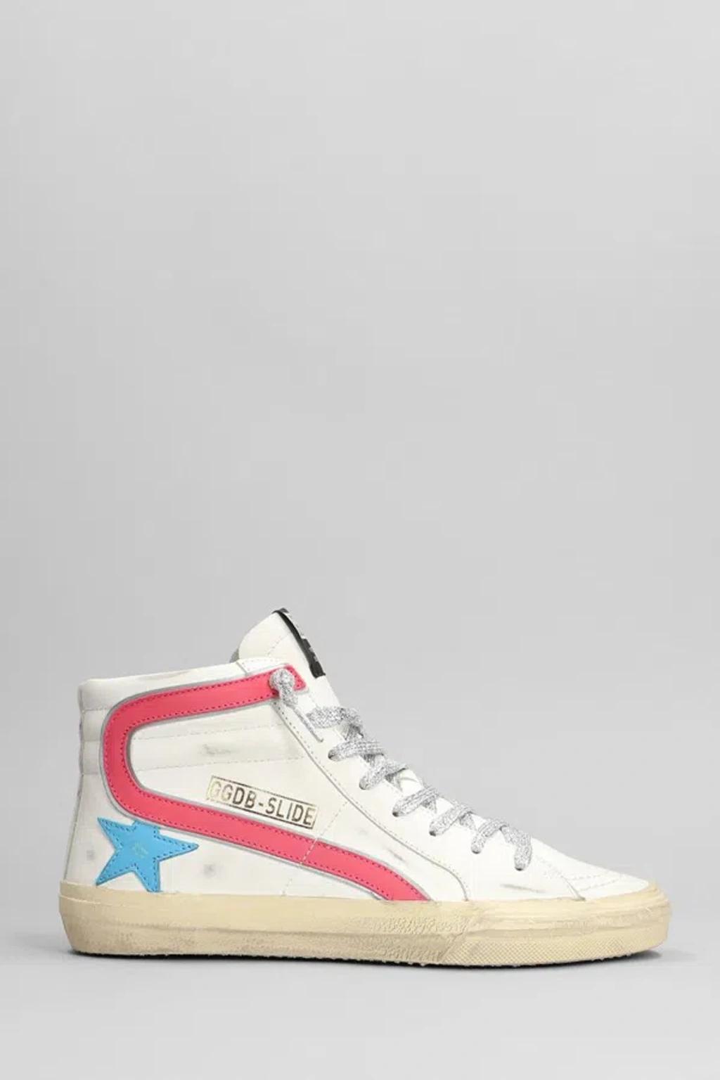 Slide High-top Sneakers In White Product Image