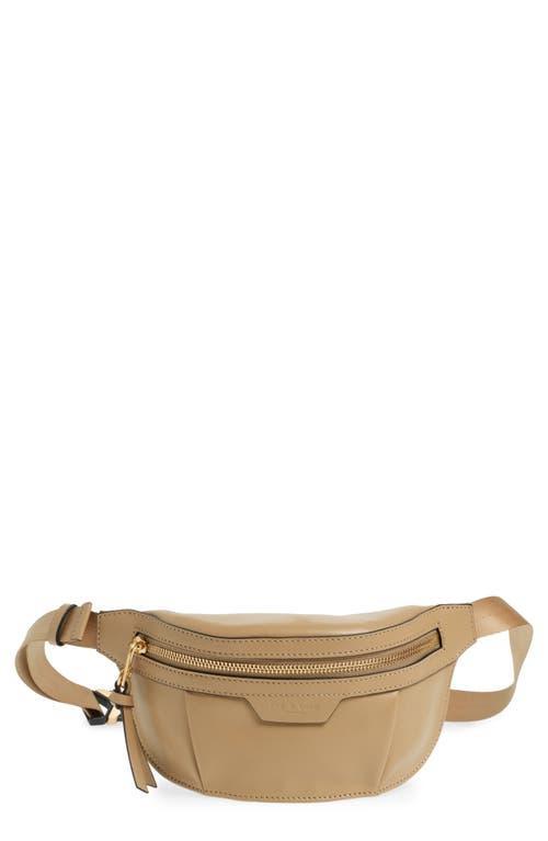 Beige Mini Commuter Belt Bag In Lightsand Product Image