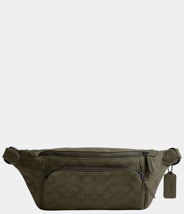 COACH Signature Canvas Jacquard/Refined Calfskin Leather League Belt Bag Product Image