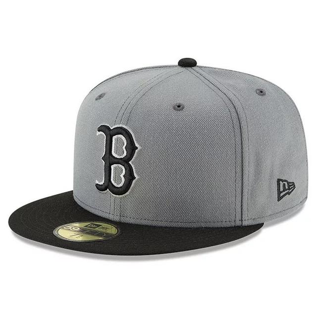 Mens New Era Gray/Black Boston Red Sox Two-Tone 59FIFTY Fitted Hat Product Image